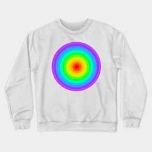 Colourful Rainbow Circle Light Coloured Crewneck Sweatshirt